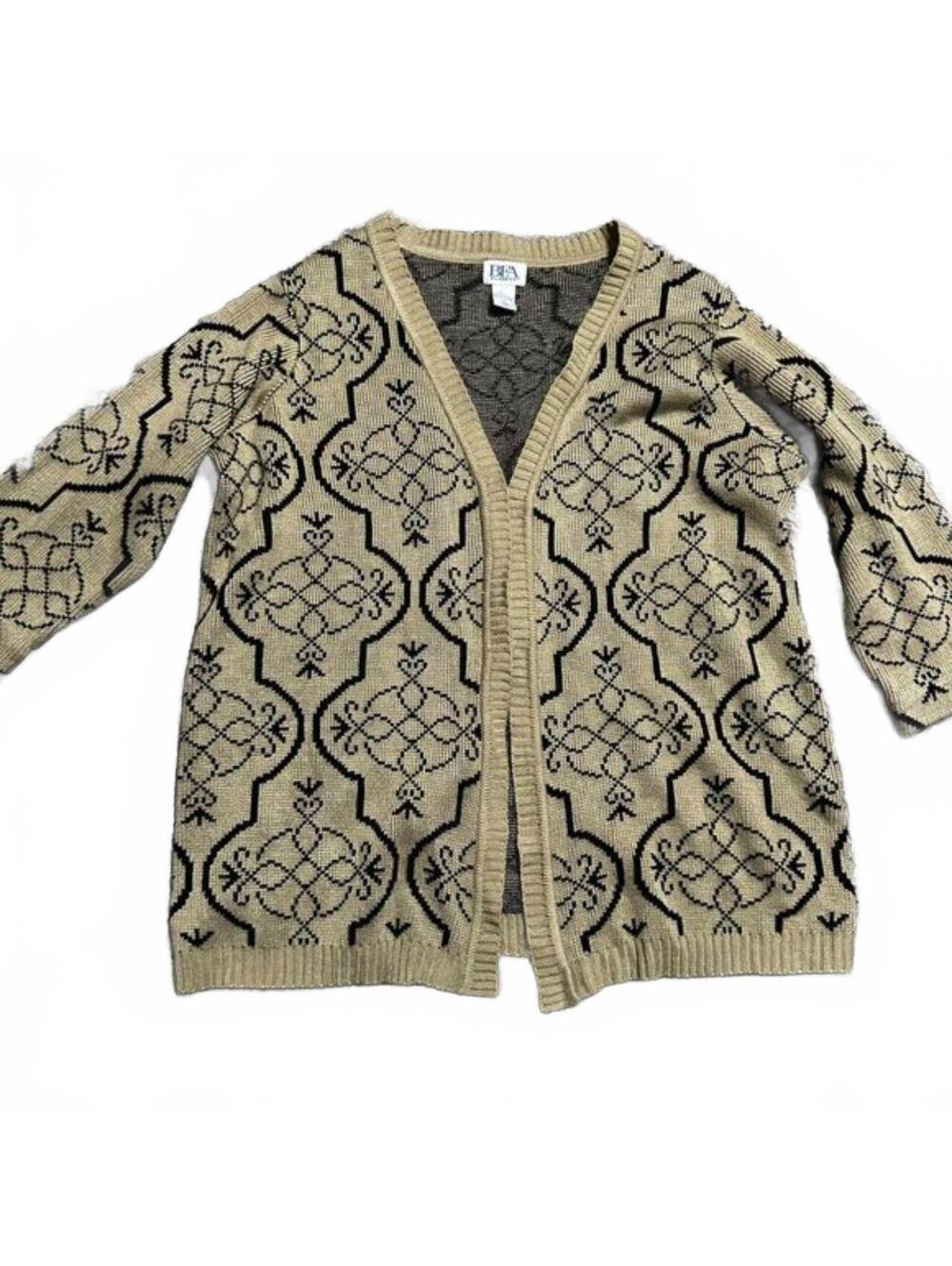 BFA Women's Plus Size Retro Printed Cardigan Size 2X